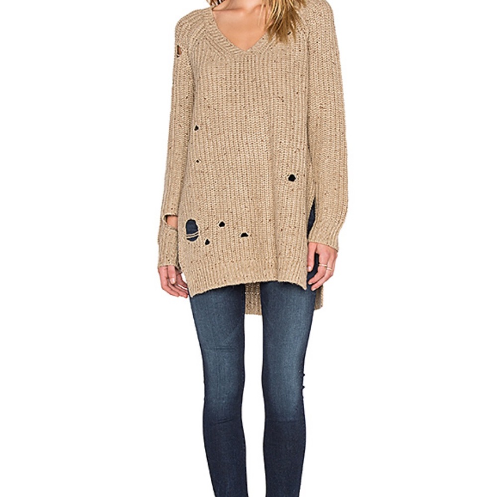 **SOLD** WILDFOX Sweater Side Slit Tunic New L